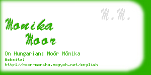 monika moor business card
