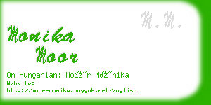 monika moor business card